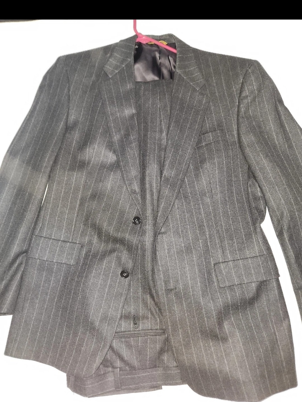 Classic Men's Gray Pinstripe Blazer